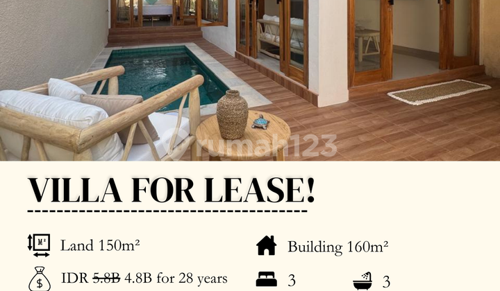 For Sale Leasehold Villa Sanur Beachside 28 Year