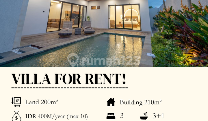 For Rent Brand New 3 Br Villa Berawa Walk To Beach Full Furnished For Rent Brand New 3 Br Villa Berawa Walk To Beach Full Furnished