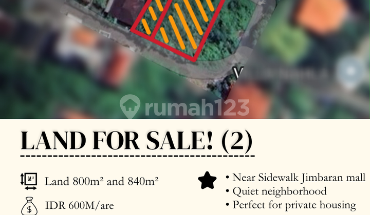 For Sale Land Jimbaran 8 Are and 8.4 Are Perfect For Housing For Sale Land Jimbaran 8 Are and 8.4 Are Perfect For Housing