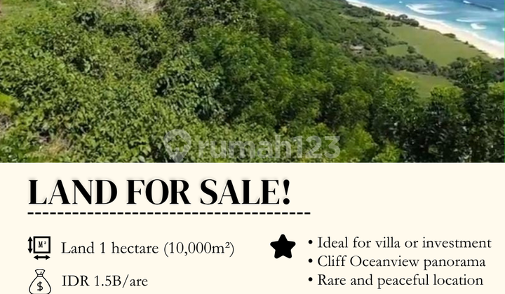 Dijual Tanah Langka Oceanview 1 Hektar Kutuh Bali Selatan