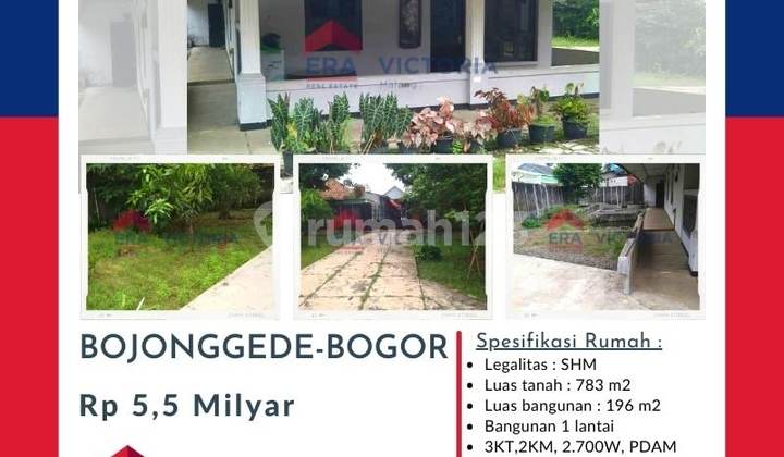 Beli Tanah Bonus Bangunan di Lokasi Strategis di Bojong Gede