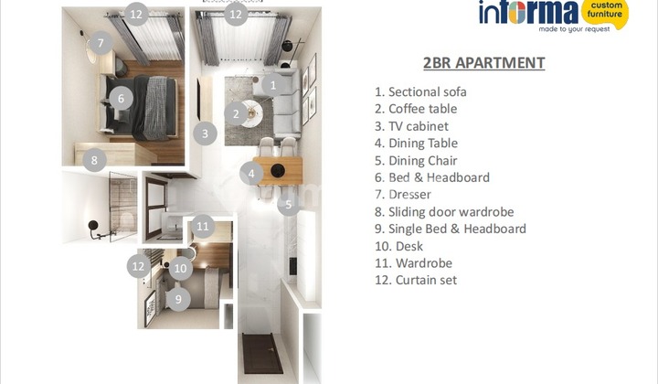 Disewakan Aparetemen Baru Fullfurnis Tinggal Koper