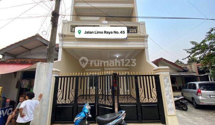 Rumah 3 Lantai Baru Semi Furnished SHM di Jl Raya Limo Raya, Depok 1