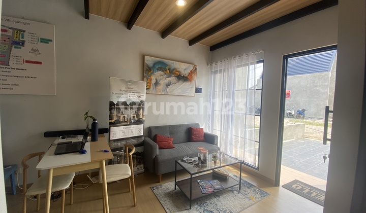 ruang tamu rumah di pasir putih sawangan