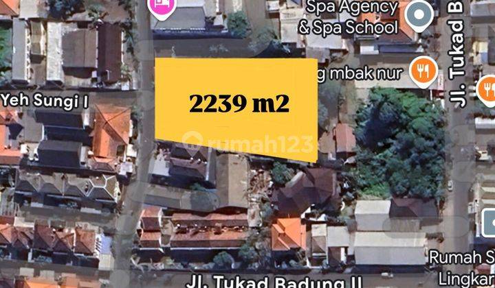 Land on Jalan Tukad Sungi, Denpasar SHM 2,239 m² 1