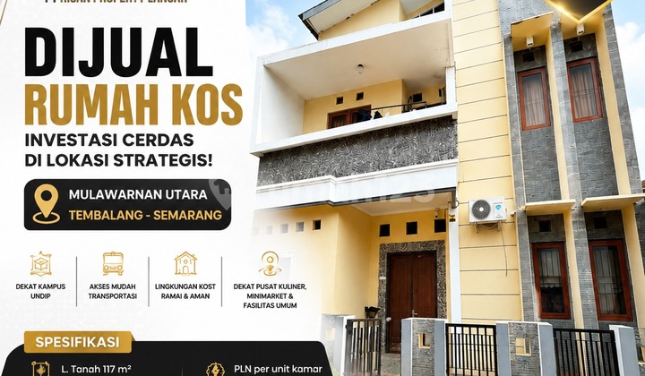 Dijual Rumah Kost Tembalang Dekat Undip 10 Kamar SHM Dijual Rumah Kost Tembalang Dekat Undip 10 Kamar SHM