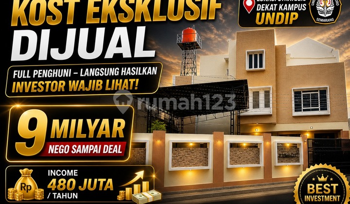 Fully Occupied Boarding House Near Undip - Income 480 Million/Year! 1