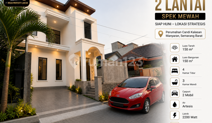 Sell 2-Story House Manyaran Semarang Barat Land/Building 150 SHM Ready to Occupy