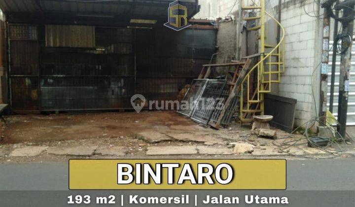 TANAH KOMERSIL BINTARO LOKASI STRATEGIS, PINGGIR JALAN RAYA 1