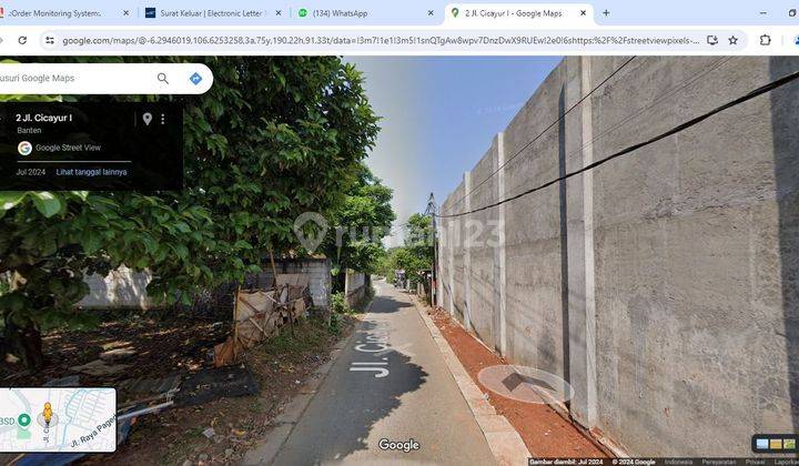 Dijual Tanah Lokasi Pagedangan Belakang The Branchsto Bsd Persis 2