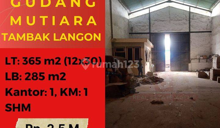 Gudang di Mutiara Tambak Langon Surabaya, Surabaya 285 m Bagus SHM 1