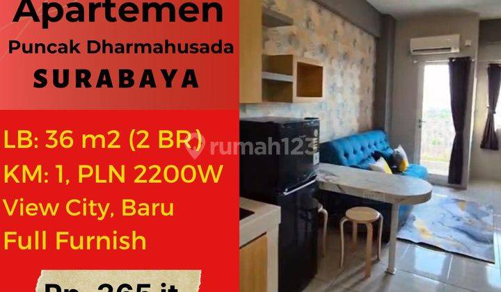 Apartemen Baru 2 BR Puncak Dharmahusada Full Furnish Murah Strategis 1