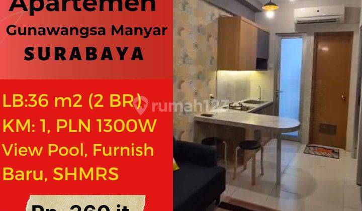 Apartemen Gunawangsa Manyar 2 BR Baru Full Furnish Murah 1