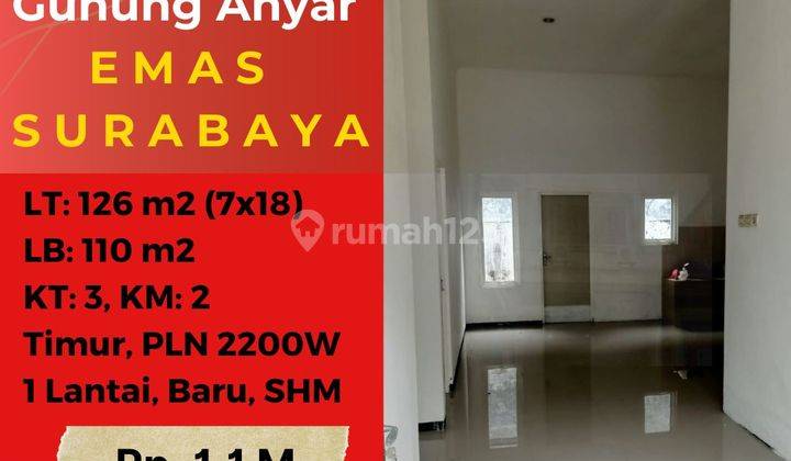 Rumah Baru 1 M An Gunung Anyar Emas Surabaya 1