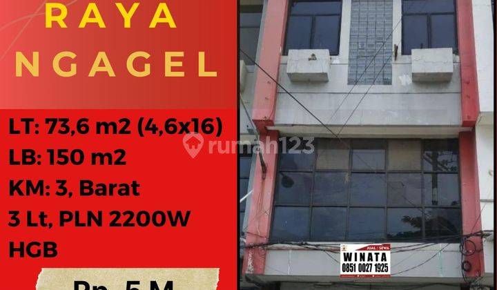 Ruko 3 Lantai Murah Strategis 0 Jalan Raya Ngagel Surabaya 1