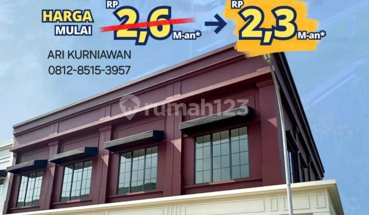2.6M Drops to 2.3 Billion! Madison Grande Shophouse Gading Serpong Ideal for Business + Investment