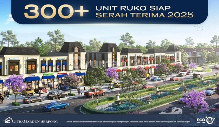 5 Unit Lagi! Ruko La Vallee Citra Garden Serpong Dp0% Hadap Boulevard