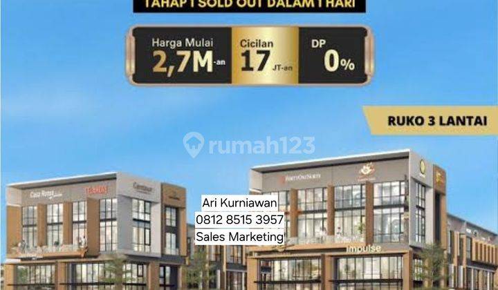 Ruko West Village tahap 2 high traffic & samping genesis school 1