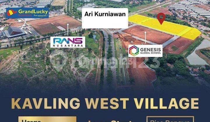 Kavling komersial west village bsd city siap bangun 20lt 14,5jtan 1