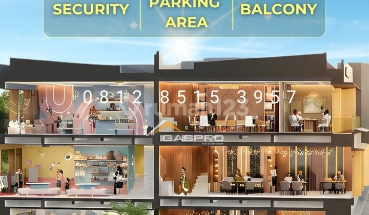 Facing the Street! Ruko The Exquis BSD City 3 Floors Free 10% DP Rare! 2