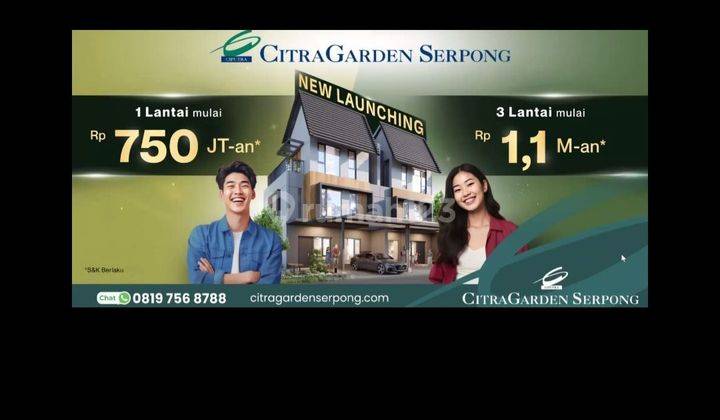 Rumah 1 Lantai Citra Garden Serpong Cluster Elaia Sangat Murah! 1