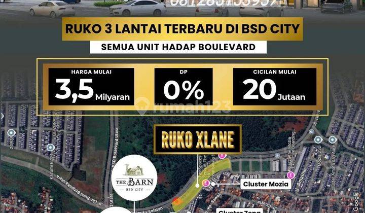 Ruko Di Barat Bsd City! Kawasan Paling Hidup XLANE Perdana 3,5m 2