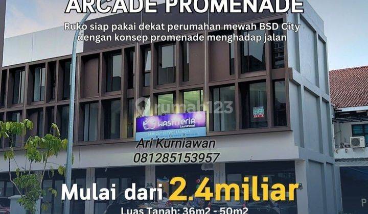 Ruko Siap Pakai Di Perumahan Elit Bsd City RUKO Virgia Arcade Promenade 1