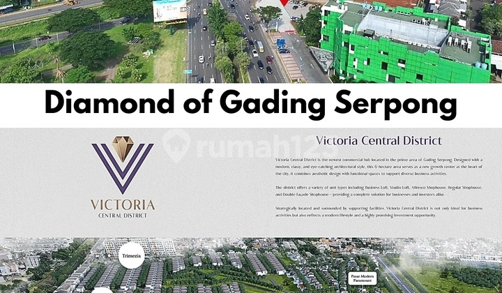 Ruko 3 Lantai Maxim Square Dagingnya Komersial Gading Serpong 