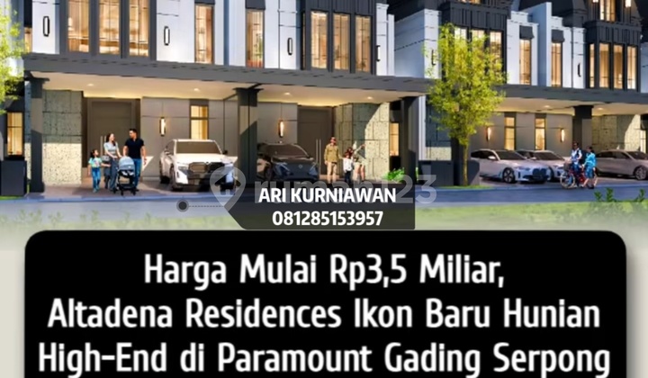 Altadena Residence Rumah Terbaru 3lantai Boulevard Gading Serpong Bsd