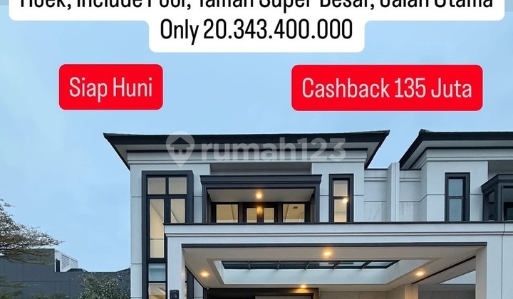 Rumah Fully Furnish! Matera Residences Gading Serpong 20Milyar! Lt 498 Hoek