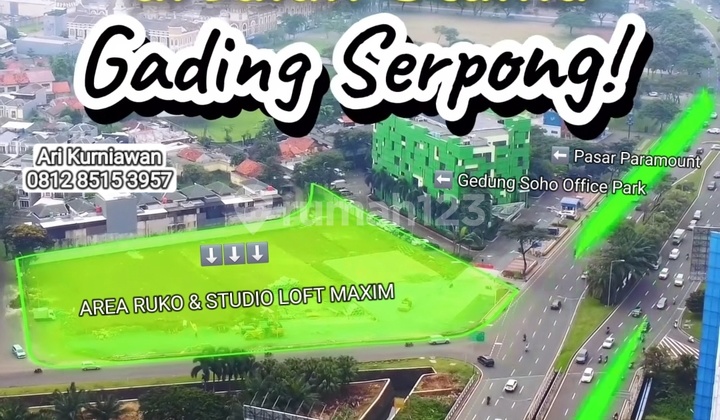 Ruko Maxim Square Gading Serpong di Apit Rs Betshaida & Gedung Perkantoran