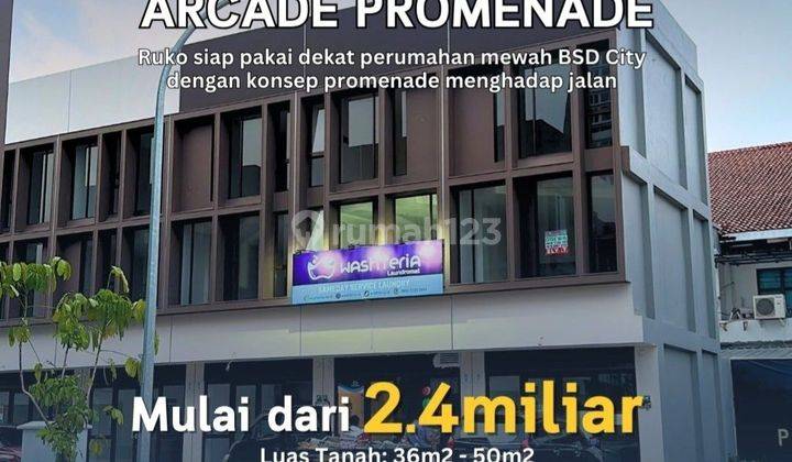 Ruko VIRGINIA arcade Promenade Bsd City Siap Pakai Dikelilingi Perumahan Mewah 1