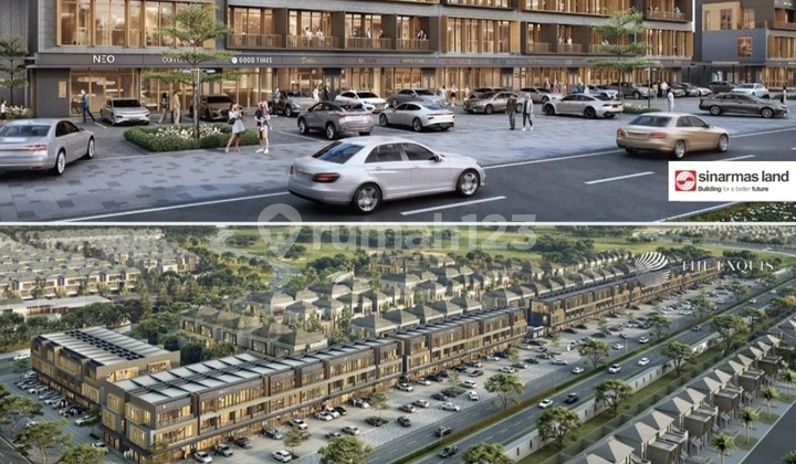 The Exquis Ruko 3Lantai Lokasi Presitisius & Terbaik di BSD City 3M Hadap Jalan