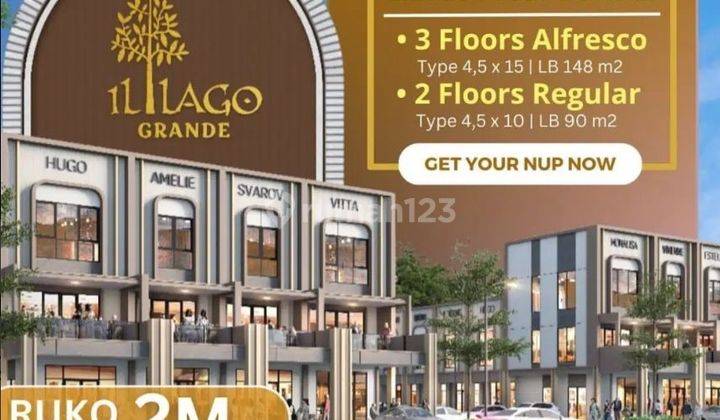 2,1MILYAR SAJA! Ruko ILLAGO 2 Lantai Di Tengah Kota Gading Serpong IL LAGO GRANDE 2