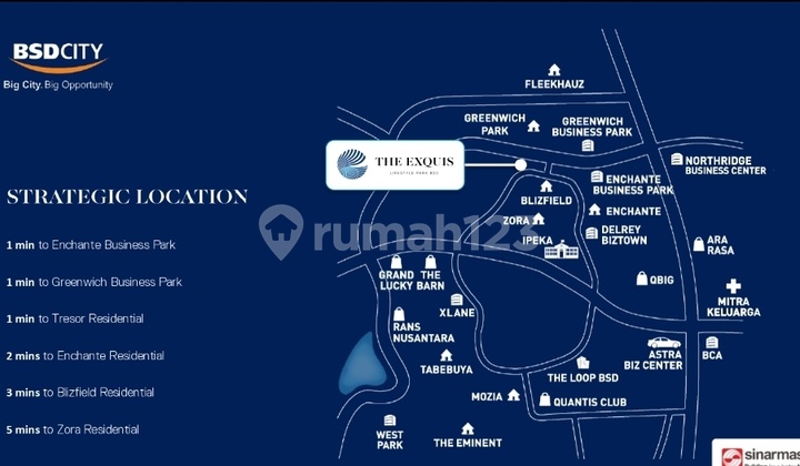 The Exquis Newest Ruko in BSD City! 3.2M Facing Main Road, Large Row, 35M Row Width, Where Else Could You Want? 2