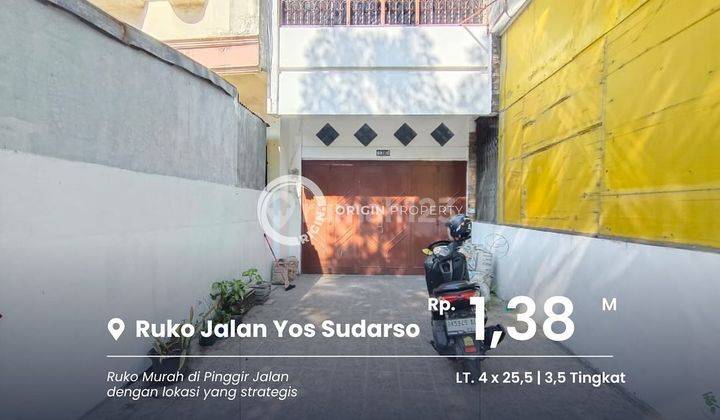 Dijual Cepat Ruko Tepi Jalan Yos Sudarso Medan Kota  1