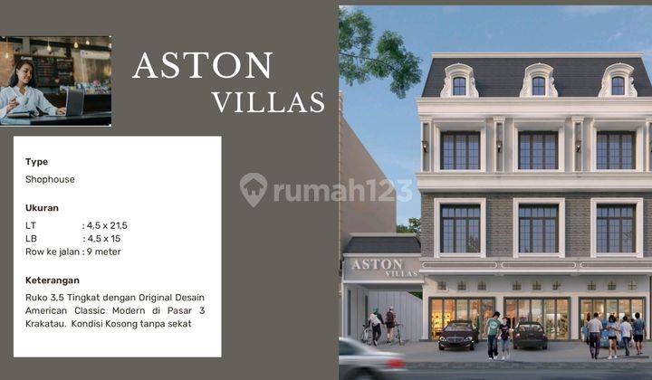 Dijual Villa Komplek Aston Villas Jalan Pasar 3 Daerah Krakatau 2