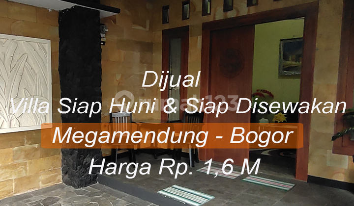 Dijual Segera Rumah VILLA Sejuk Lokasi Megamendung Kab Bogor. Furnished.