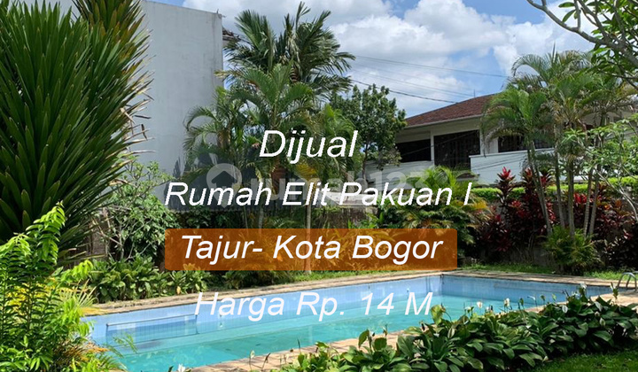 Dijual Rumah Premiun Lahan Luas di Kawasan Elit Pakuan I Tajur Kota Bogor Plus Private Pool.