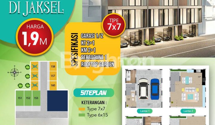 1 UNIT LAGI !!!..RUMAH BANGUNAN BARU GRES DESAIN MODERN STRATEGIS SELANGKAH KE GANDARIA CITY DAN PIM JAKARTA SELATAN