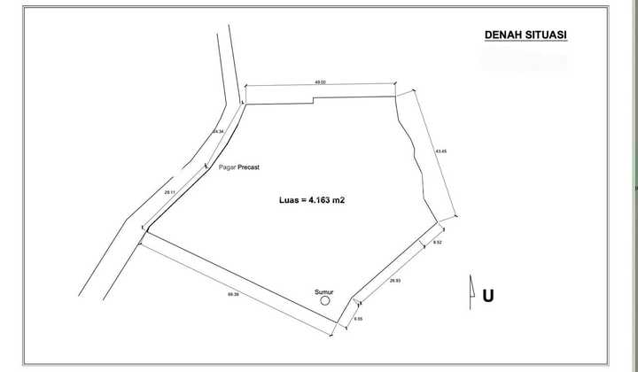 Tanah 4100 m2 Lebar Jalan 2 Mobil SHM Lebak Bulus, Jakarta Selatan 