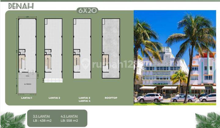 Dijual Ruko Soho Miami Paradise Pik 2 Baru 3 Lantai 420 M2 Indent 1