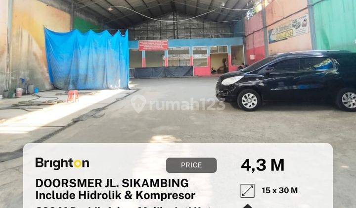 Dijual Bangunan Doorsmeer Mobil ,JL. Sikambing Lokasi Strategis  1