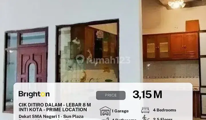 Cik Ditiro Dalam Lebar 8 M Inti Kota Prime Location 1