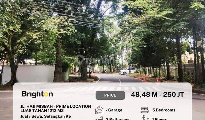 Di Jual/Sewa Rumah Dengan Luas Tanan 1.212 M² Jl. Haji Misbah 1