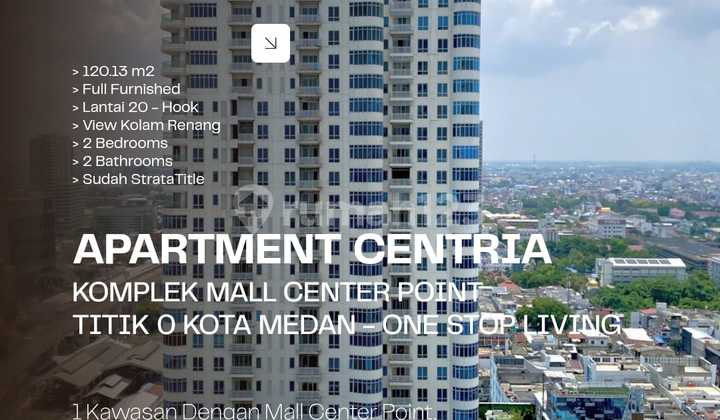 For Sale Centria Apartment, 120.13 sqm, Unit 20, Corner Unit Position For Sale Centria Apartment, 120.13 sqm, Unit 20, Corner Unit Position