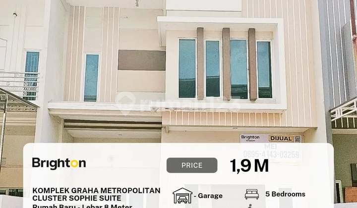 Dijual Rumah Baru Lebar 8 M Komplek Graha Metropolitan 
