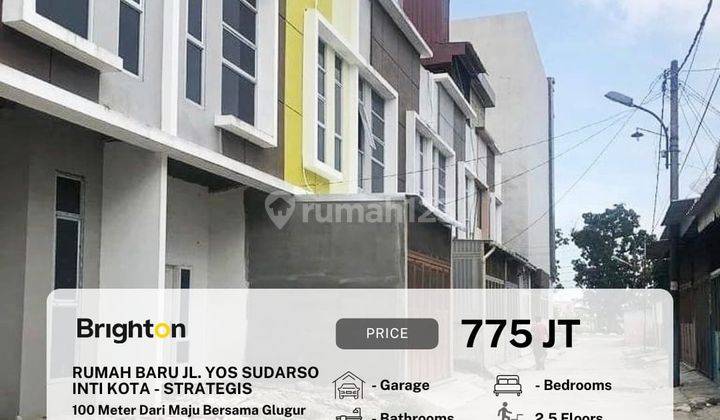 Rumah Baru JL. Yos Sudarso,100 M dari Swalayan MajuBersama Glugur 1