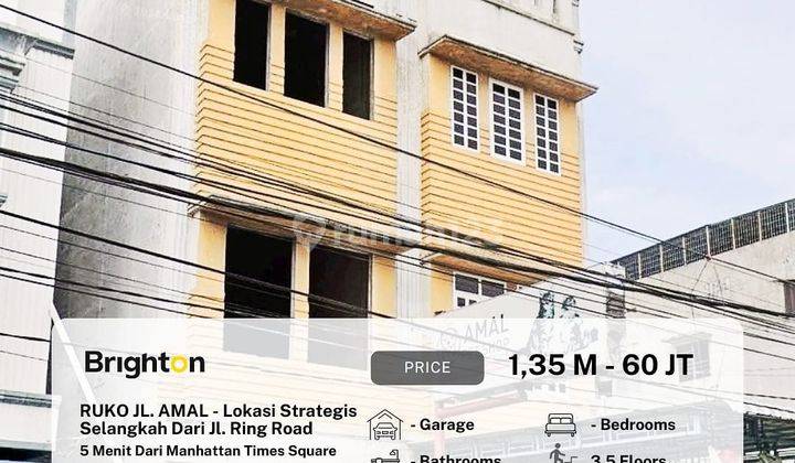 Di Jual/Sewa Ruko Baru Jalan Amal,Sunggal- 5 Menit dr Manhattan  1