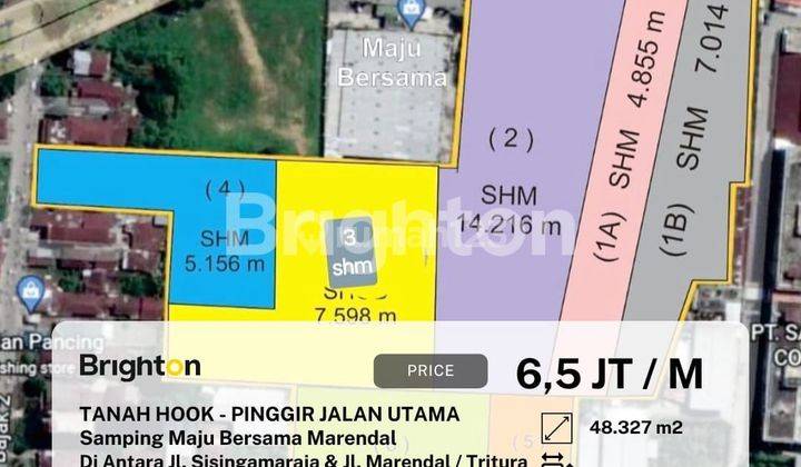 Tanah Hook - Tepat dipinggir Jalan Utama - Berada Disamping Swalayan Maju bersama 1